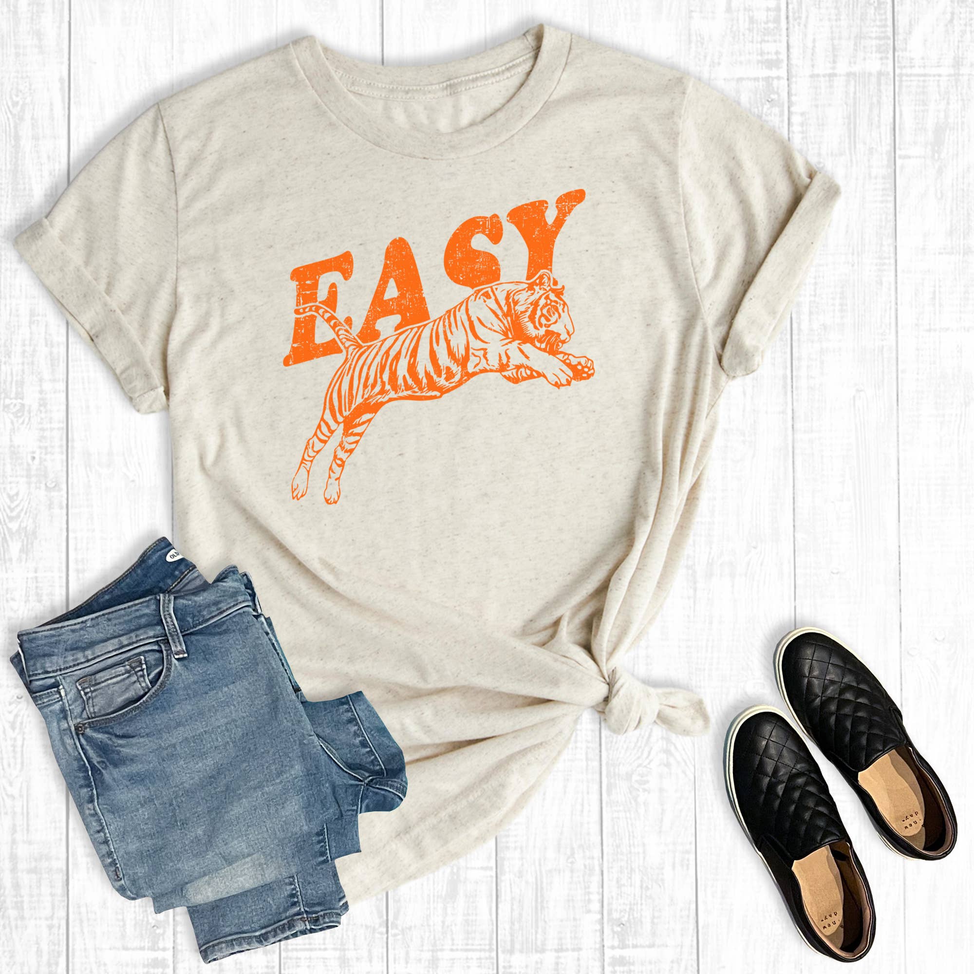 Funny Easy Tiger Graphic - Adult & Kids T-Shirts, Sweatshirts & Hoodies apparel design preview 1
