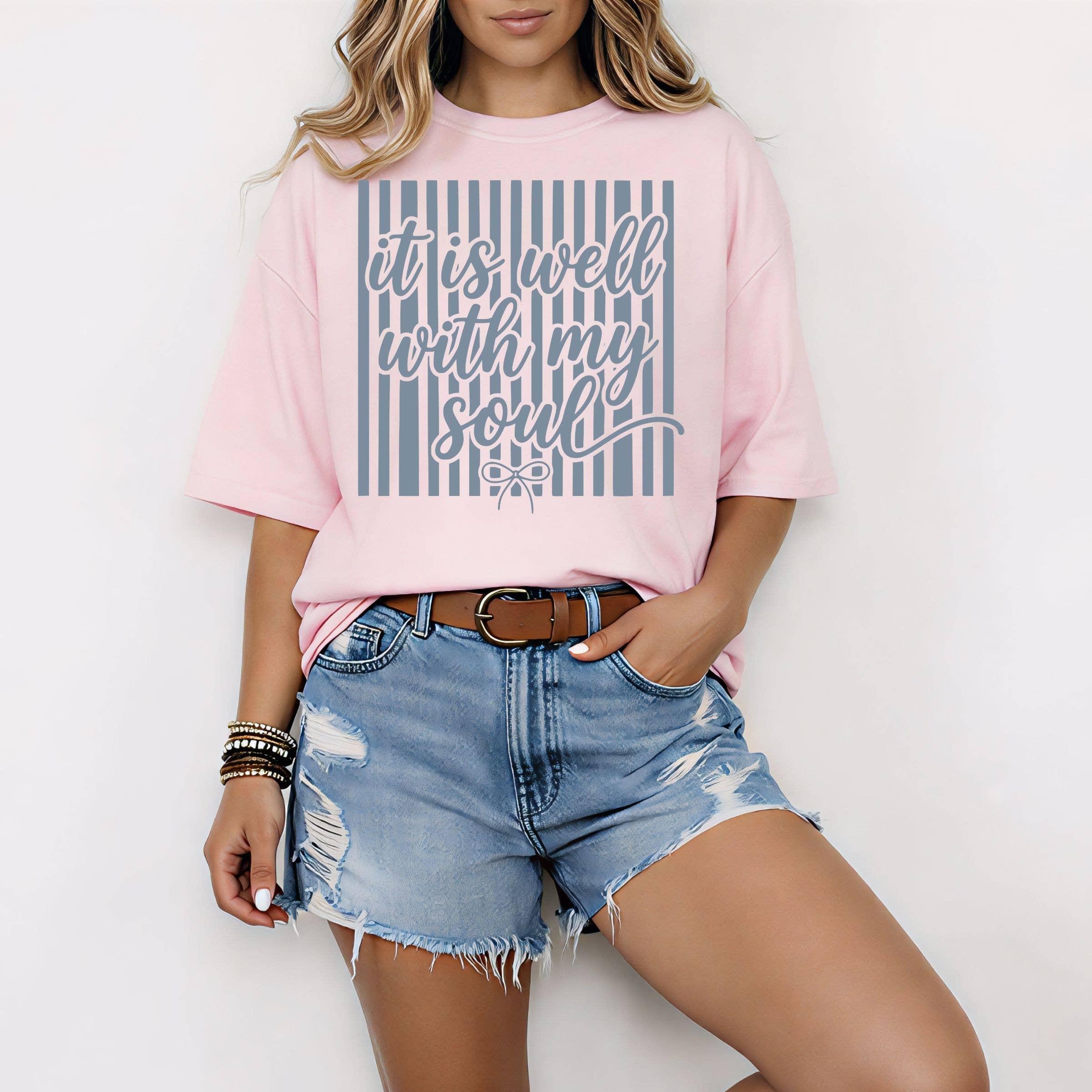 It Is Well with My Soul Graphic Summer Christian - Adult & Kids T-Shirts, Sweatshirts & Hoodies apparel design preview 1