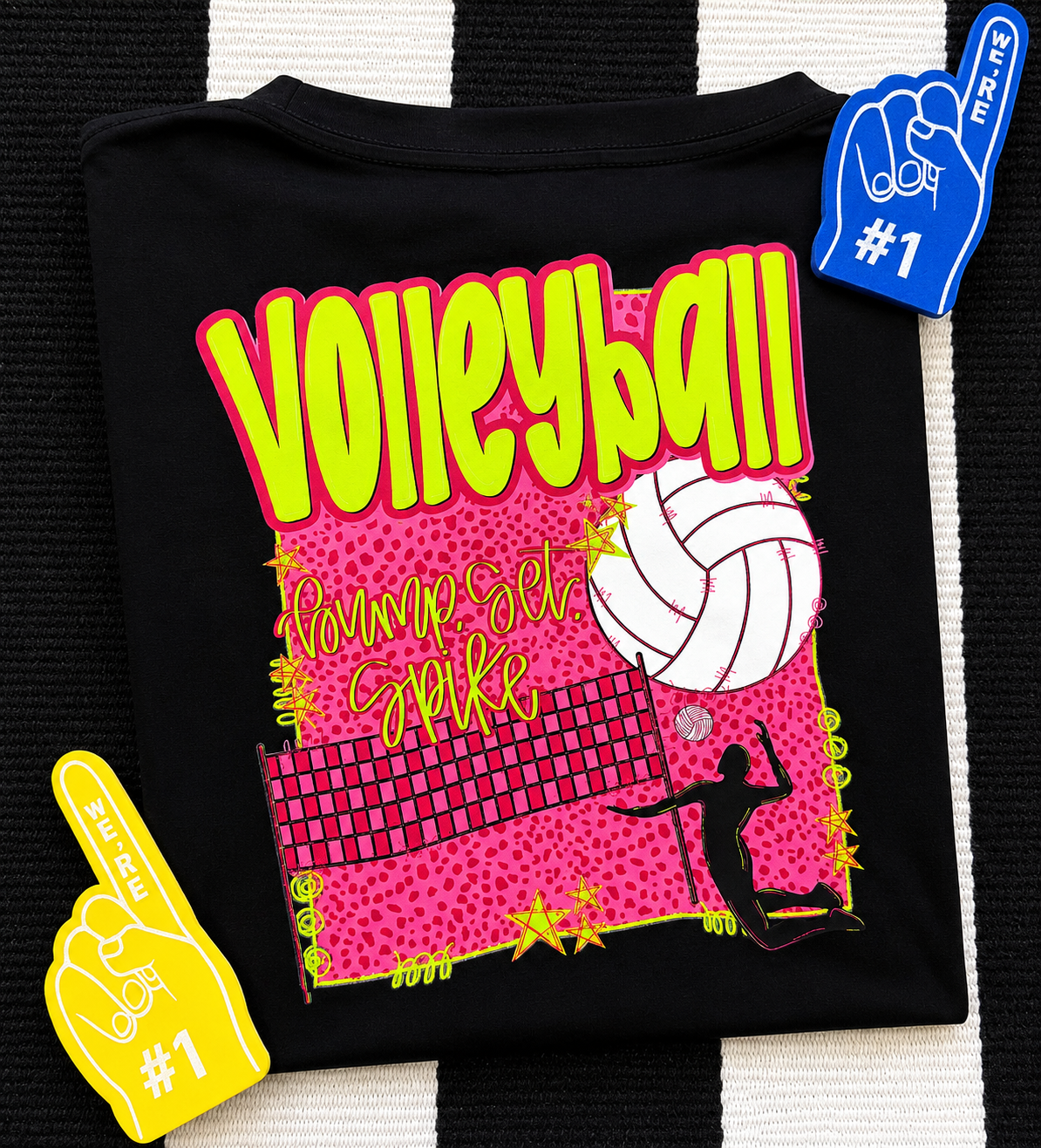 Volleyball Bump Set Spike Front and Back Dri Fit - Adult & Kids T-Shirts, Sweatshirts & Hoodies apparel design preview 1