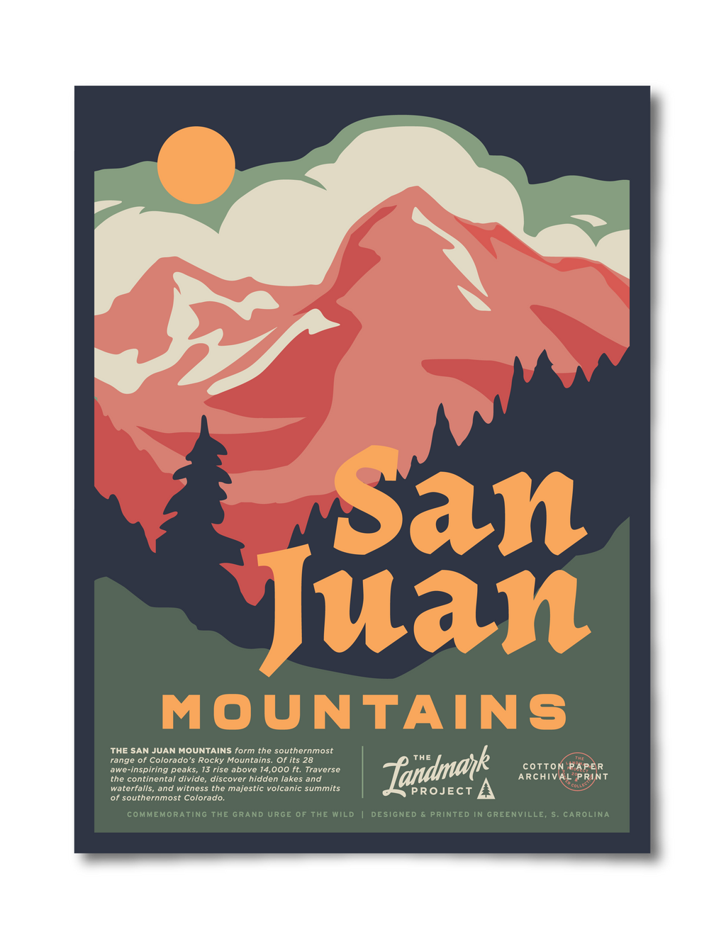 San Juan Mountains Poster - Adult & Kids T-Shirts, Sweatshirts & Hoodies apparel design preview 1