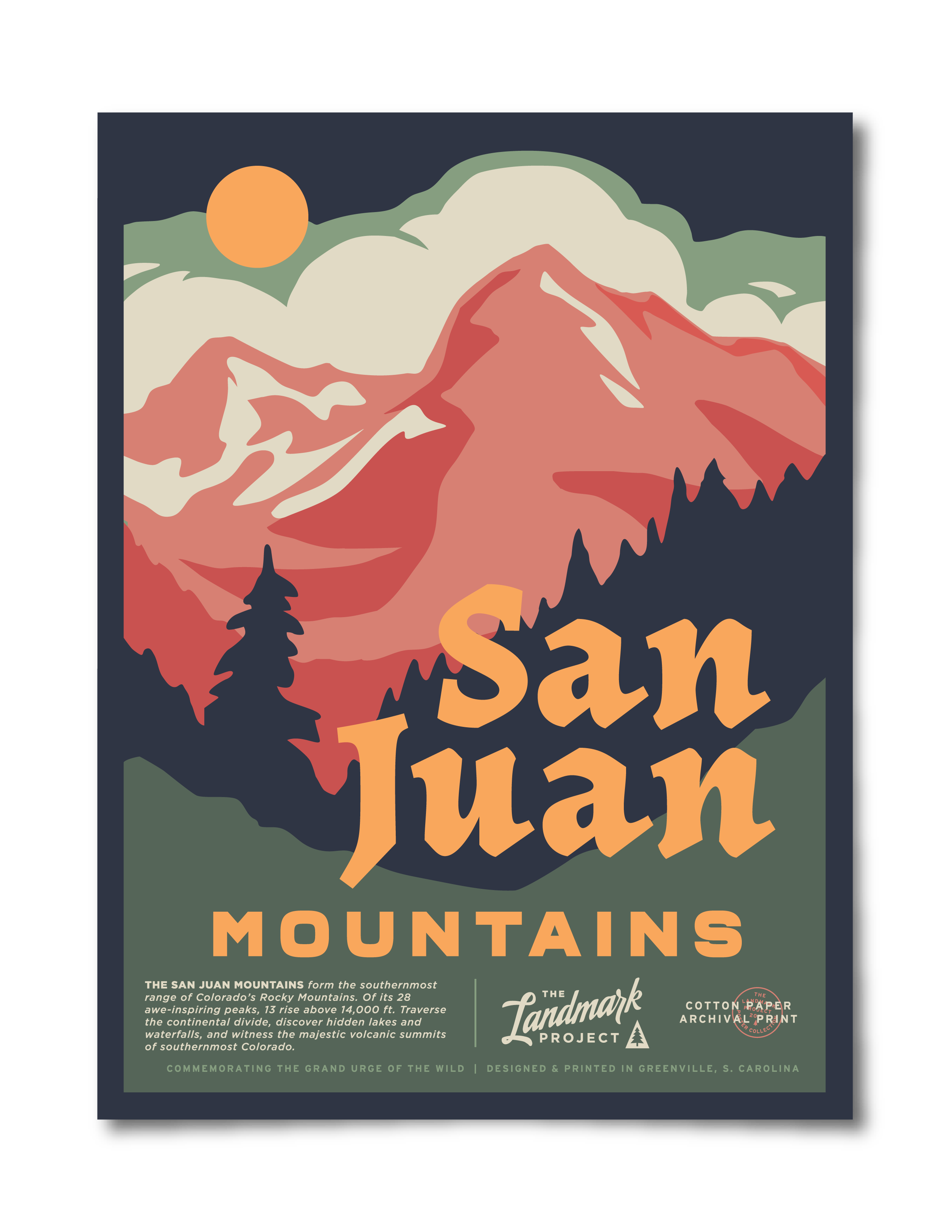 San Juan Mountains Poster - Adult & Kids T-Shirts, Sweatshirts & Hoodies apparel design preview 1