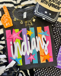 Indians Neon Rainbow Stars - Adult & Kids T-Shirts, Sweatshirts & Hoodies apparel design preview 1