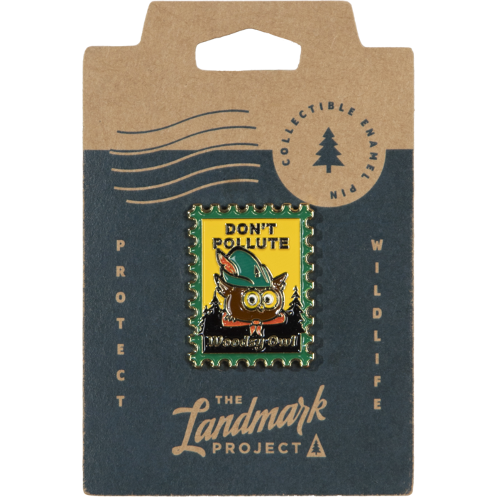 Woodsy Owl Postage Stamp Pin - Adult & Kids T-Shirts, Sweatshirts & Hoodies apparel design preview 1