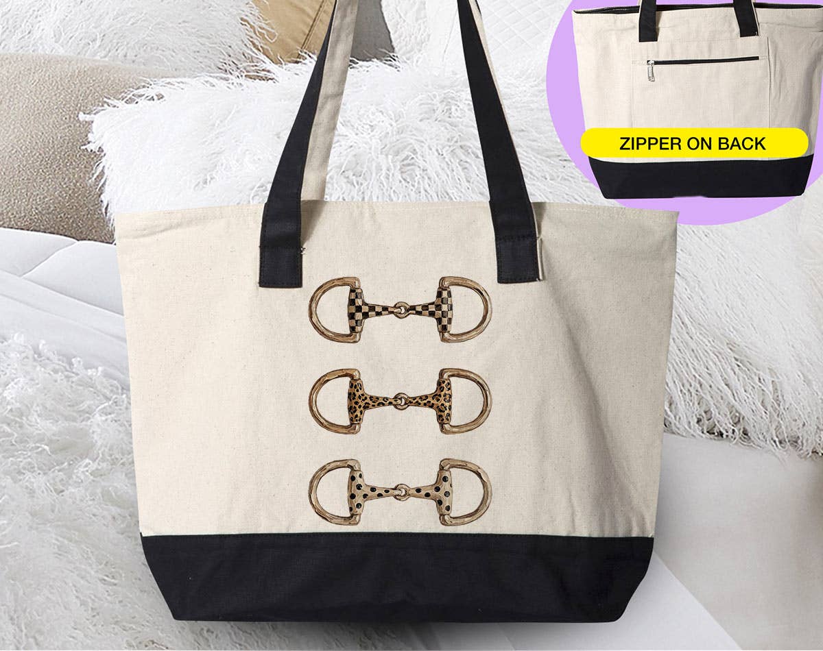 Brushstroke Horse Bit Western Cowgirl Tote Bag - Adult & Kids T-Shirts, Sweatshirts & Hoodies apparel design preview 1