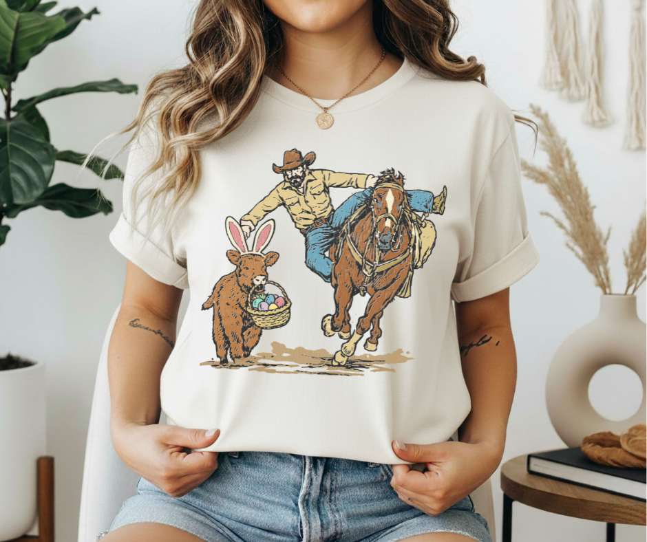 Easter Cowboy - Adult & Kids T-Shirts, Sweatshirts & Hoodies apparel design preview 1