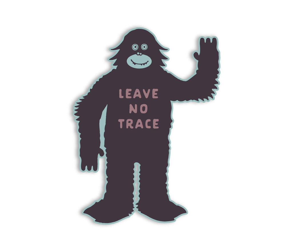 Leave No Trace Sasquatch Sticker - Adult & Kids T-Shirts, Sweatshirts & Hoodies apparel design preview 1