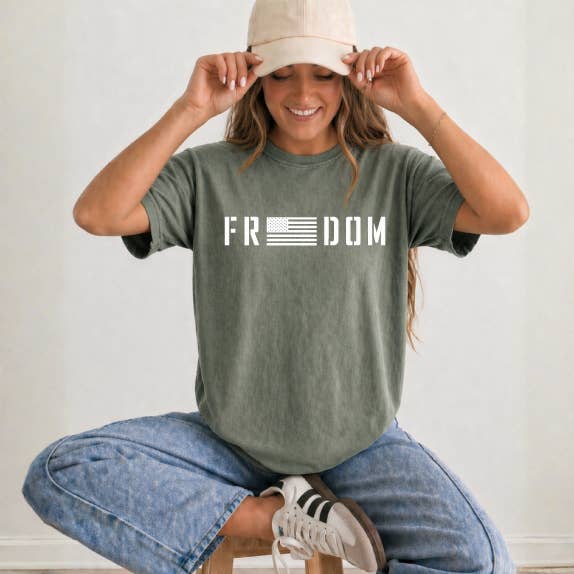 Freedom Flag Premium Moss - Adult & Kids T-Shirts, Sweatshirts & Hoodies apparel design preview 1