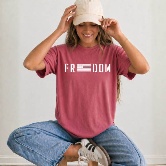 Freedom Flag Premium Crimpson - Adult & Kids T-Shirts, Sweatshirts & Hoodies apparel design preview 1
