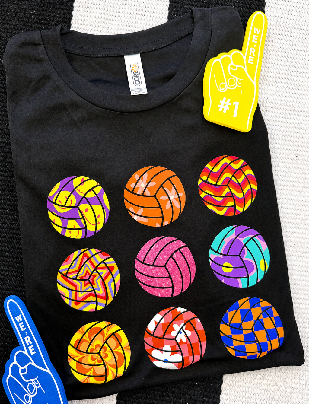 Funky Volleyballs Dri Fit - Adult & Kids T-Shirts, Sweatshirts & Hoodies apparel design preview 1