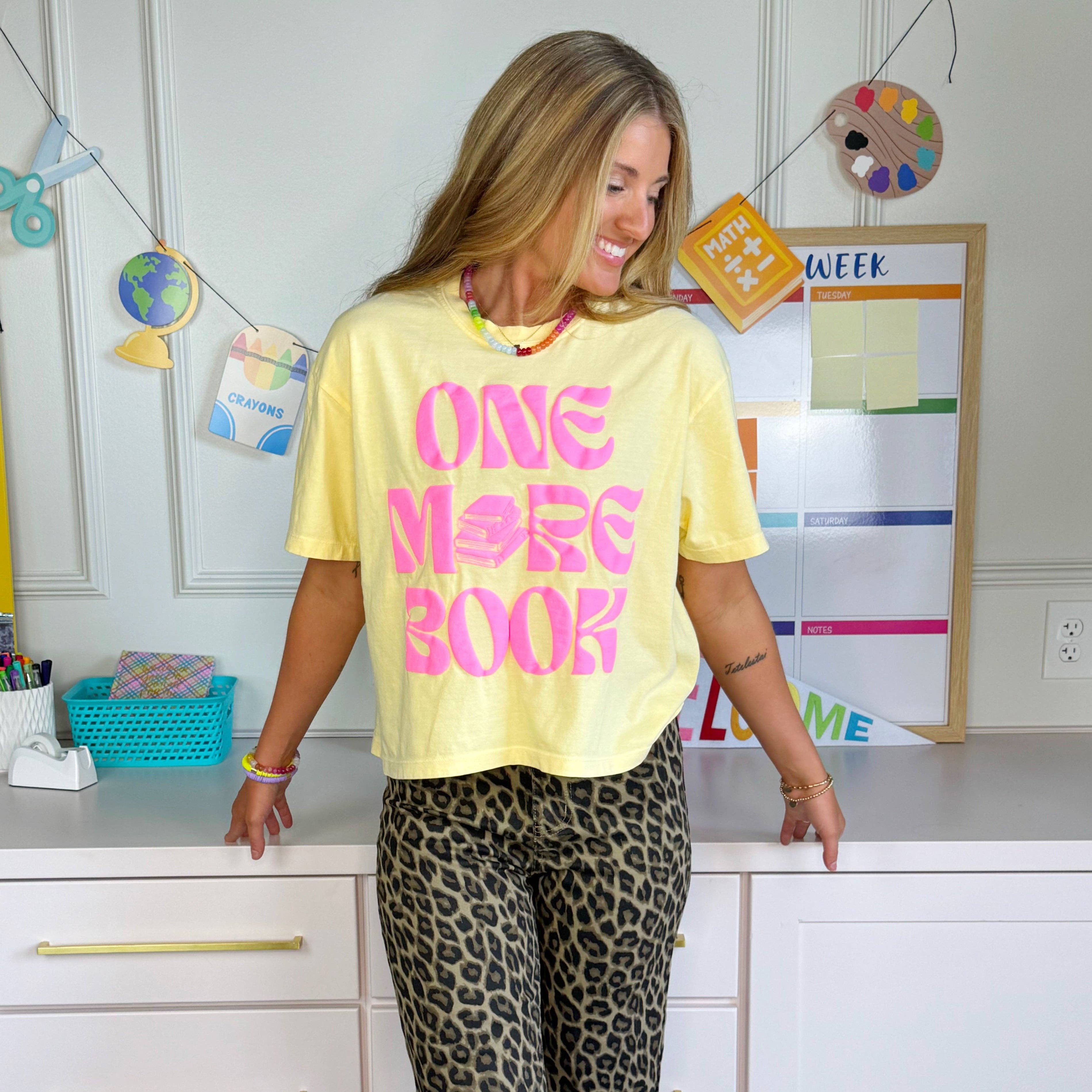 One More Book Crop - Adult & Kids T-Shirts, Sweatshirts & Hoodies apparel design preview 1