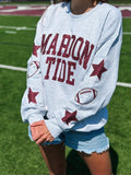 School Football Custom Sleeve Glitter - Adult & Kids T-Shirts, Sweatshirts & Hoodies apparel design preview 1
