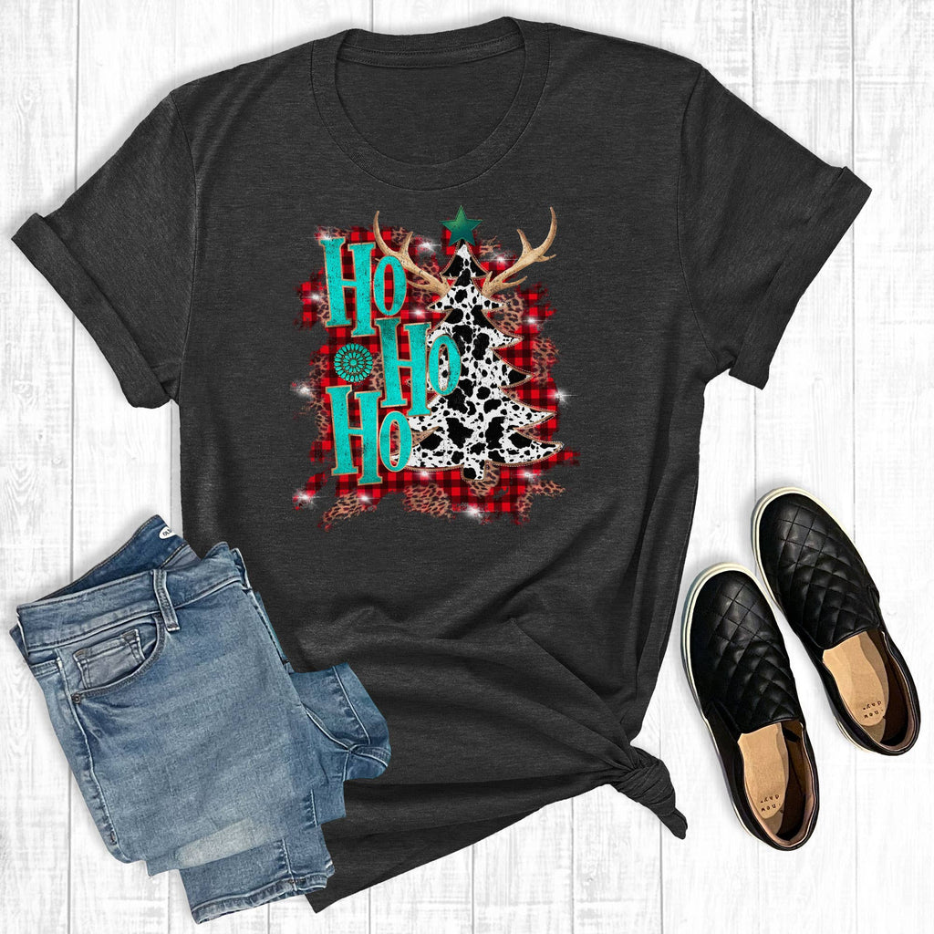 Cowhide Ho Christmas Tree - Adult & Kids T-Shirts, Sweatshirts & Hoodies apparel design preview 1