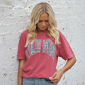 LM-HTH-1000 Houndstooth Adult Crimson Comfort Colors - Adult & Kids T-Shirts, Sweatshirts & Hoodies apparel design preview 1