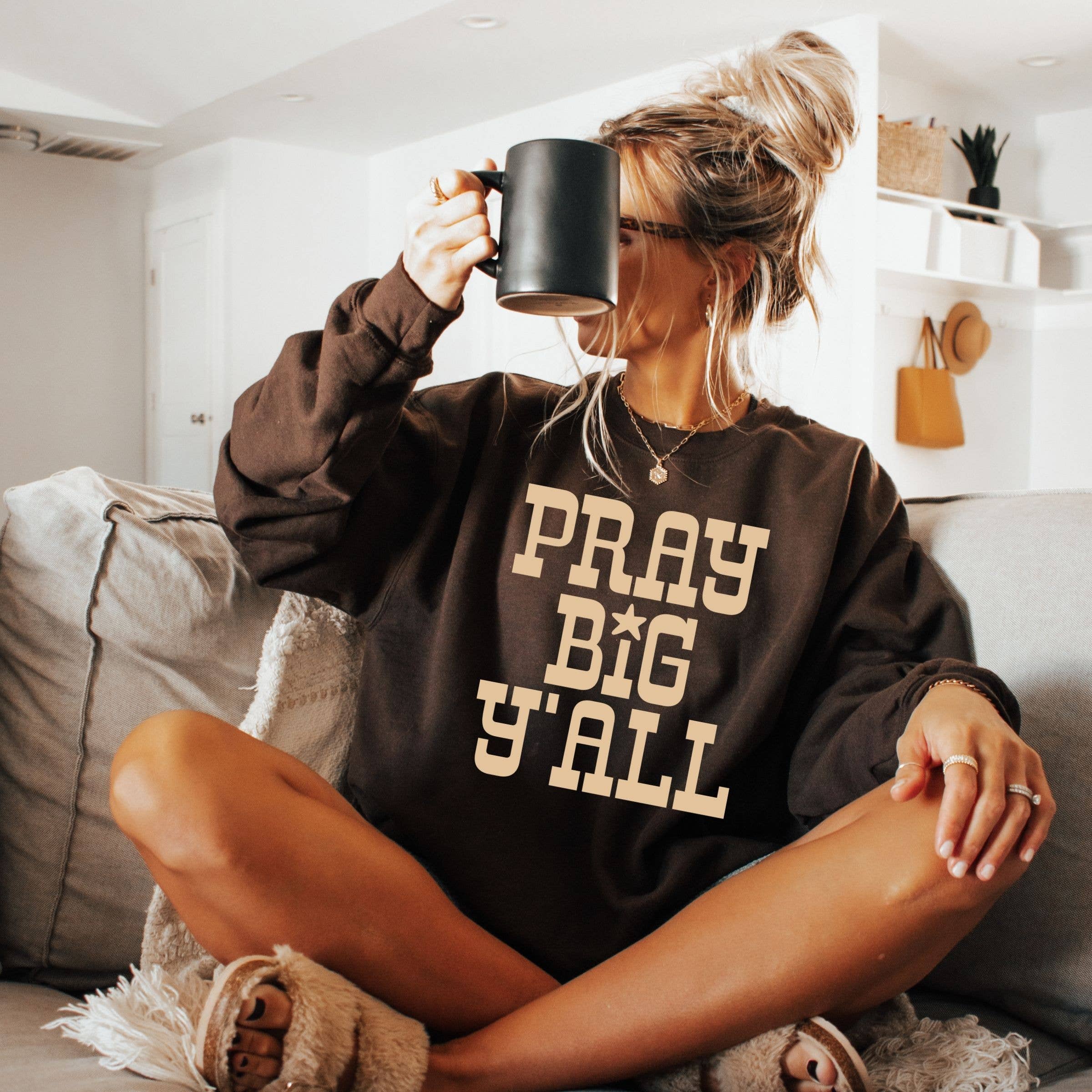 Pray Big Ya'll Summer Western Apparel - Adult & Kids T-Shirts, Sweatshirts & Hoodies apparel design preview 1