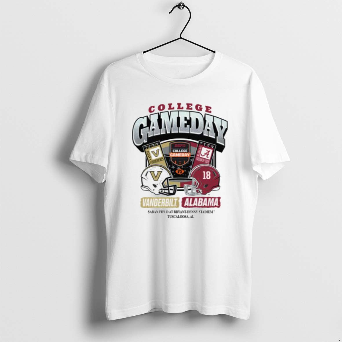 College Gameday Vanderbilt Vs Alabama Men - Adult & Kids T-Shirts, Sweatshirts & Hoodies apparel design preview 1
