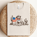 Patriotic Cowboy Dog Graphic - Adult & Kids T-Shirts, Sweatshirts & Hoodies apparel design preview 1