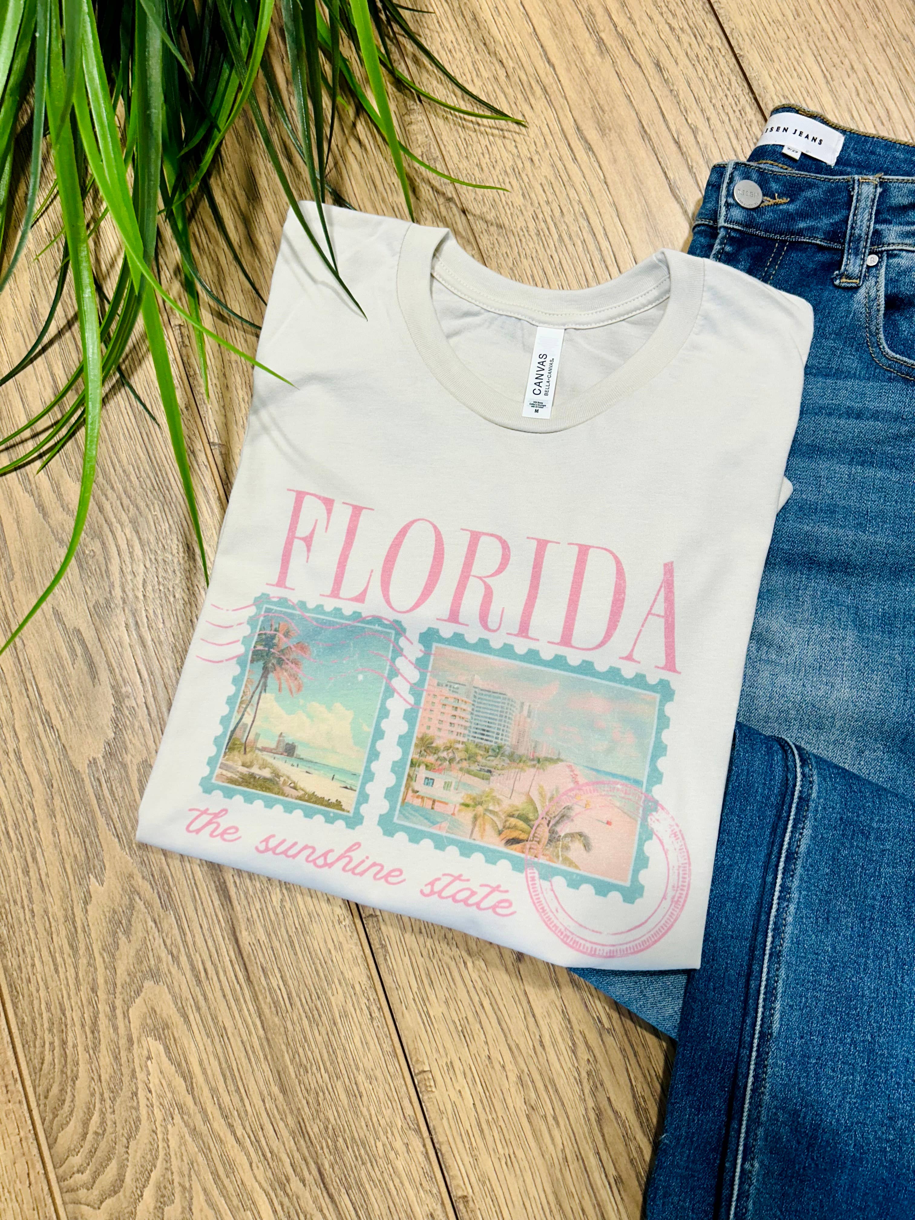 Florida Stamps Summer Graphic - Adult & Kids T-Shirts, Sweatshirts & Hoodies apparel design preview 1