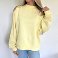 Butter Yellow Oversized Fleece Mockneck - Adult & Kids T-Shirts, Sweatshirts & Hoodies apparel design preview 1