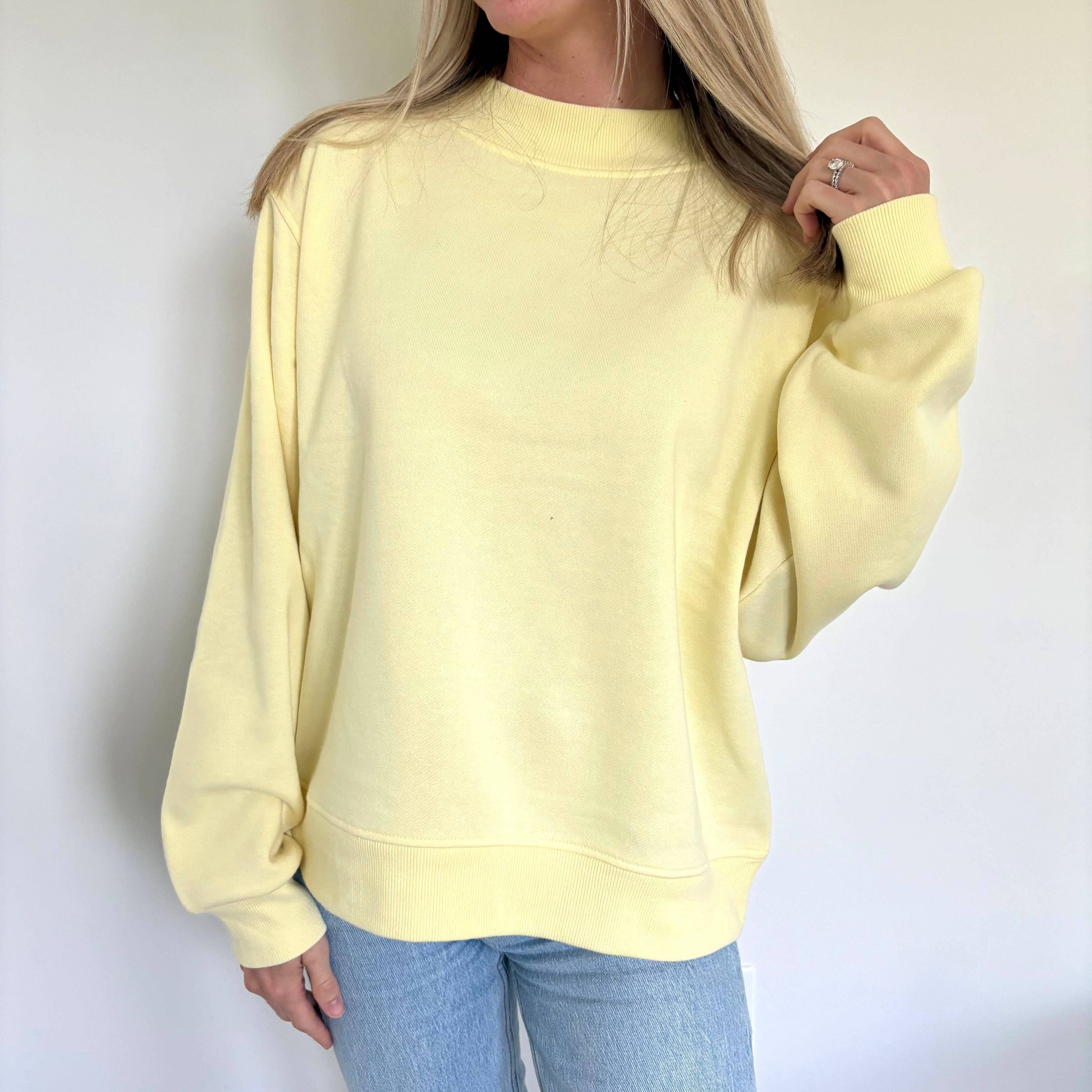 Butter Yellow Oversized Fleece Mockneck - Adult & Kids T-Shirts, Sweatshirts & Hoodies apparel design preview 1