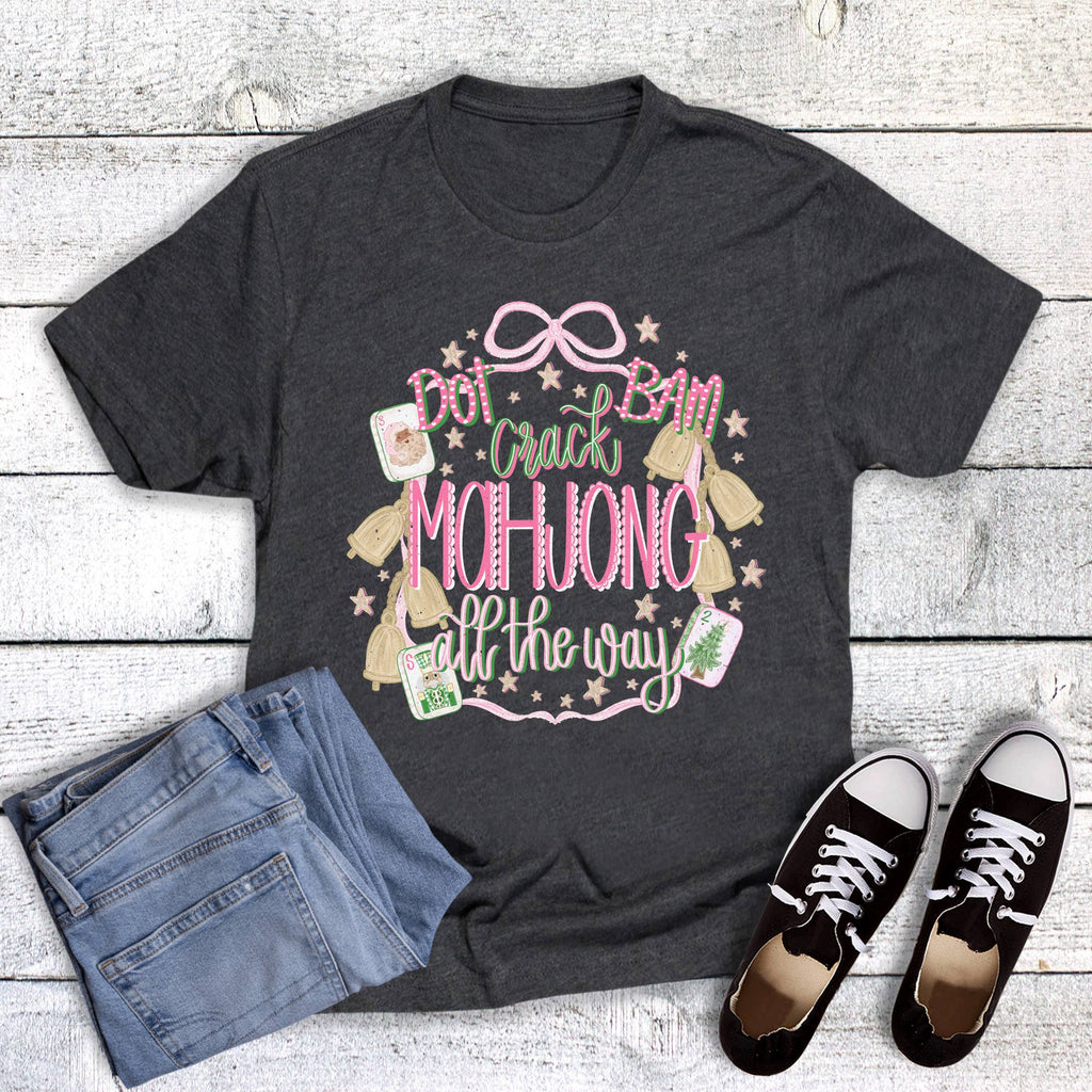Christmas Mahjong All the Way Graphic - Adult & Kids T-Shirts, Sweatshirts & Hoodies apparel design preview 1