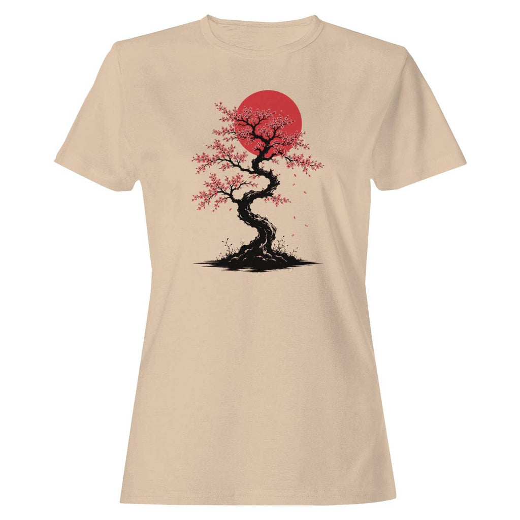 Cherry Blossom Tree Red Sun Women's - Adult & Kids T-Shirts, Sweatshirts & Hoodies apparel design preview 1