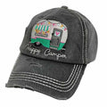 KBV-1276 Happy Camper-Torn Look-Black - Adult & Kids T-Shirts, Sweatshirts & Hoodies apparel design preview 1