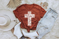Lace Cross Rust Bella Vintage Faith Top Selling - Adult & Kids T-Shirts, Sweatshirts & Hoodies apparel design preview 1
