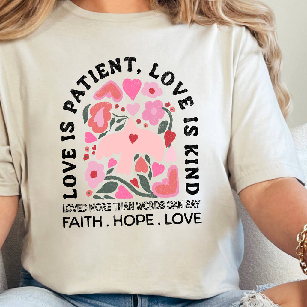 Love Is Patient Valentine'S Day Graphic Gildan - Adult & Kids T-Shirts, Sweatshirts & Hoodies apparel design preview 1
