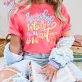 Worship While You Wait - Adult & Kids T-Shirts, Sweatshirts & Hoodies apparel design preview 1