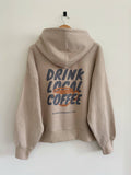 Drink Local Coffee Tan - Adult & Kids T-Shirts, Sweatshirts & Hoodies apparel design preview 1