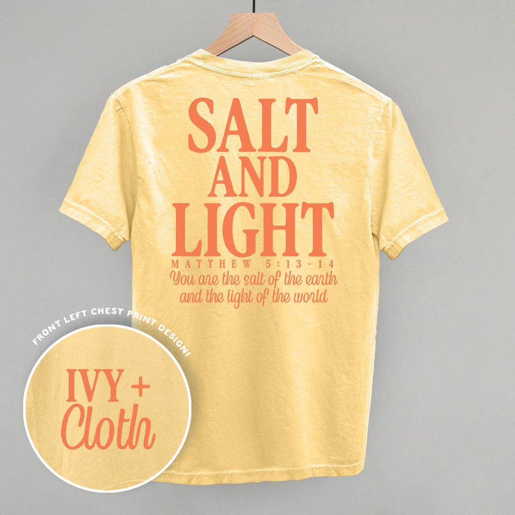 Salt and Light Serif (Back Print) - Adult & Kids T-Shirts, Sweatshirts & Hoodies apparel design preview 1