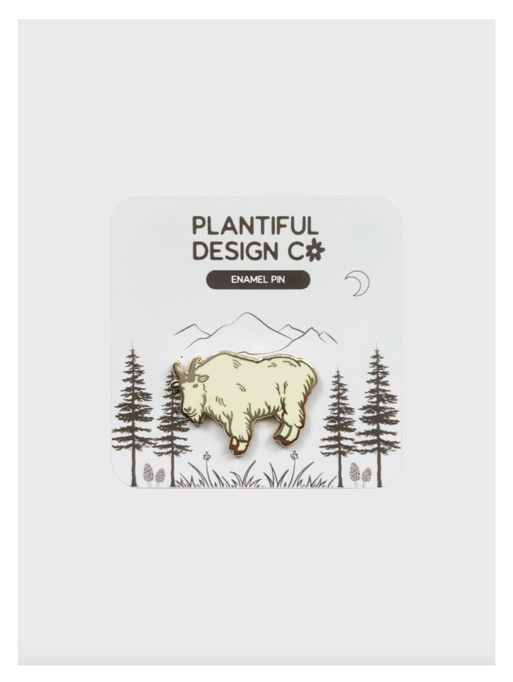 Mountain Goat Enamel Pin - Adult & Kids T-Shirts, Sweatshirts & Hoodies apparel design preview 1