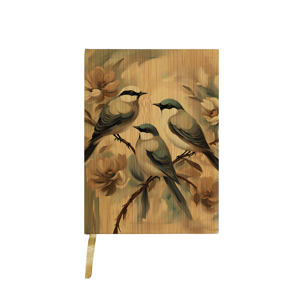 Three Birds On Floral Branch Journal - Adult & Kids T-Shirts, Sweatshirts & Hoodies apparel design preview 1
