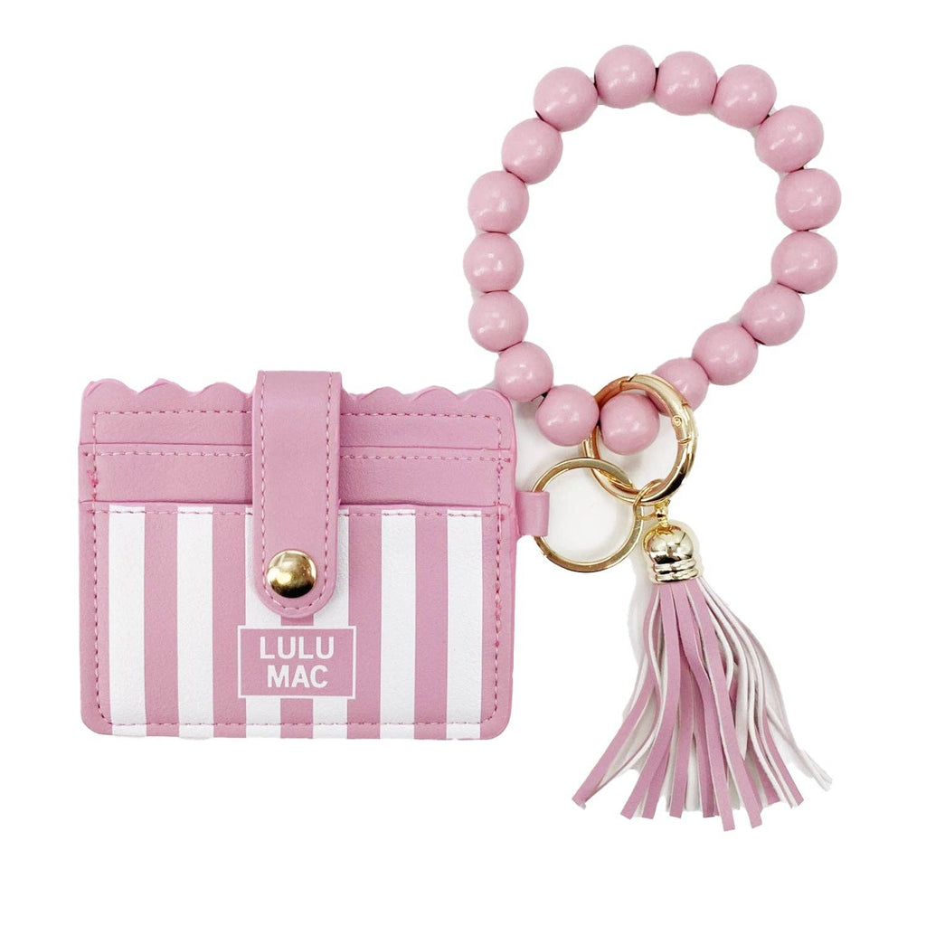 LM-7311 Beaded Wristlet Id Wallet Pink Stripe Darby - Adult & Kids T-Shirts, Sweatshirts & Hoodies apparel design preview 1