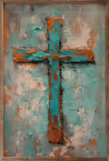 Turquoise Cross - Adult & Kids T-Shirts, Sweatshirts & Hoodies apparel design preview 1