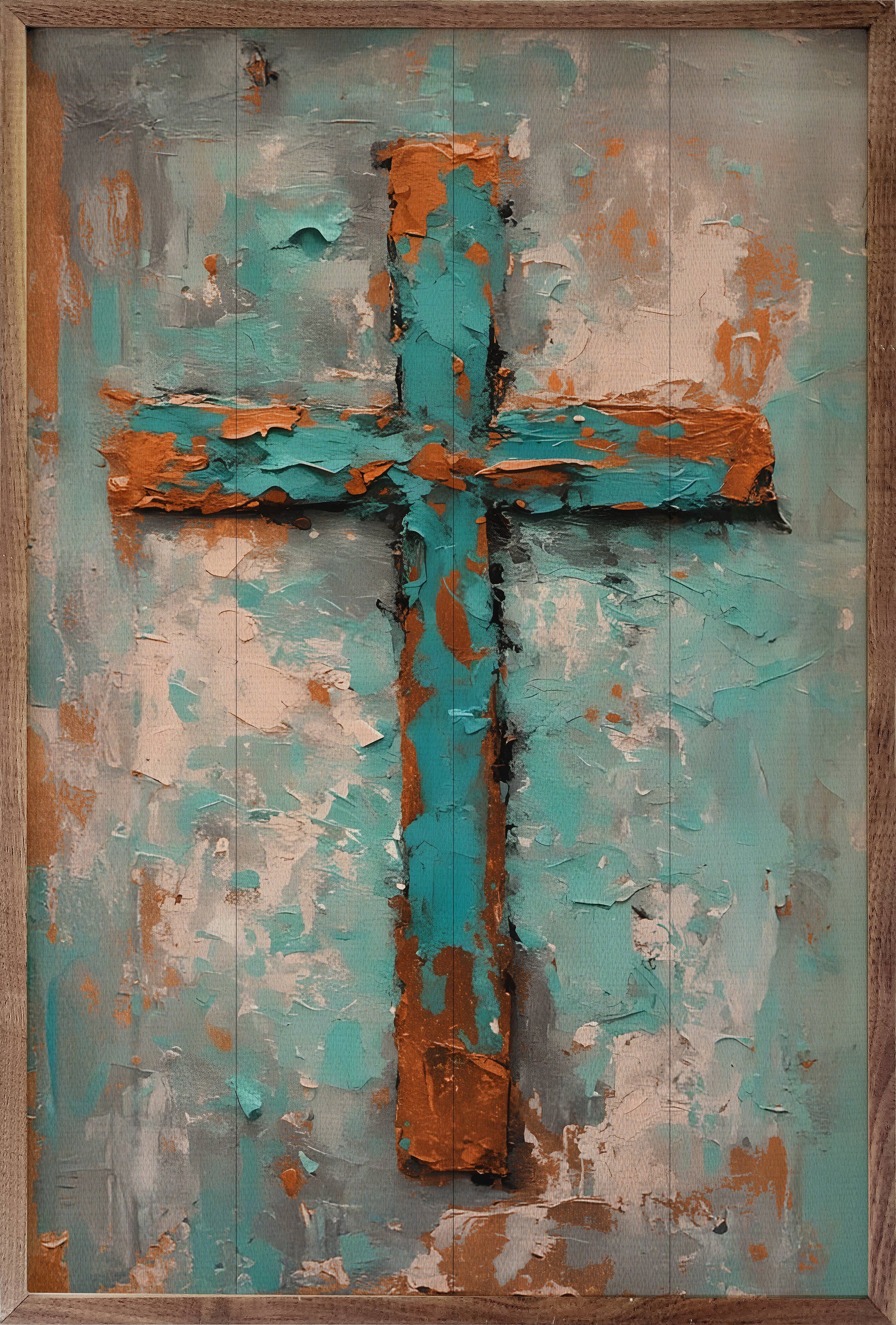 Turquoise Cross - Adult & Kids T-Shirts, Sweatshirts & Hoodies apparel design preview 1