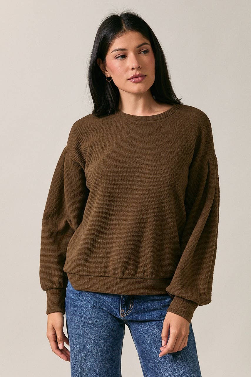 Crew Neck Pleated Detail Top - Adult & Kids T-Shirts, Sweatshirts & Hoodies apparel design preview 1