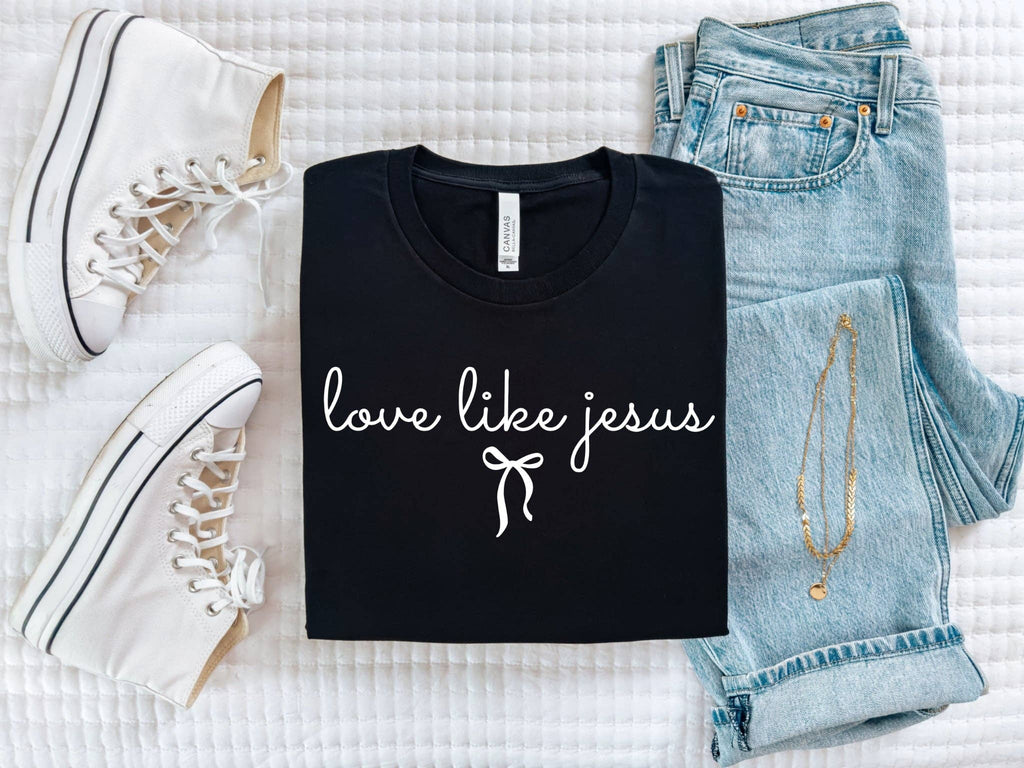 Love Like Jesus Black Bella Christian Graphic - Adult & Kids T-Shirts, Sweatshirts & Hoodies apparel design preview 1