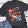Patriotic Boho Florals Graphic - Adult & Kids T-Shirts, Sweatshirts & Hoodies apparel design preview 1