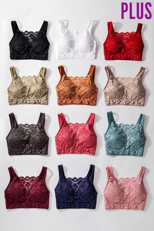 Plus Size Elegant Lace Longline Bralette - Adult & Kids T-Shirts, Sweatshirts & Hoodies apparel design preview 1