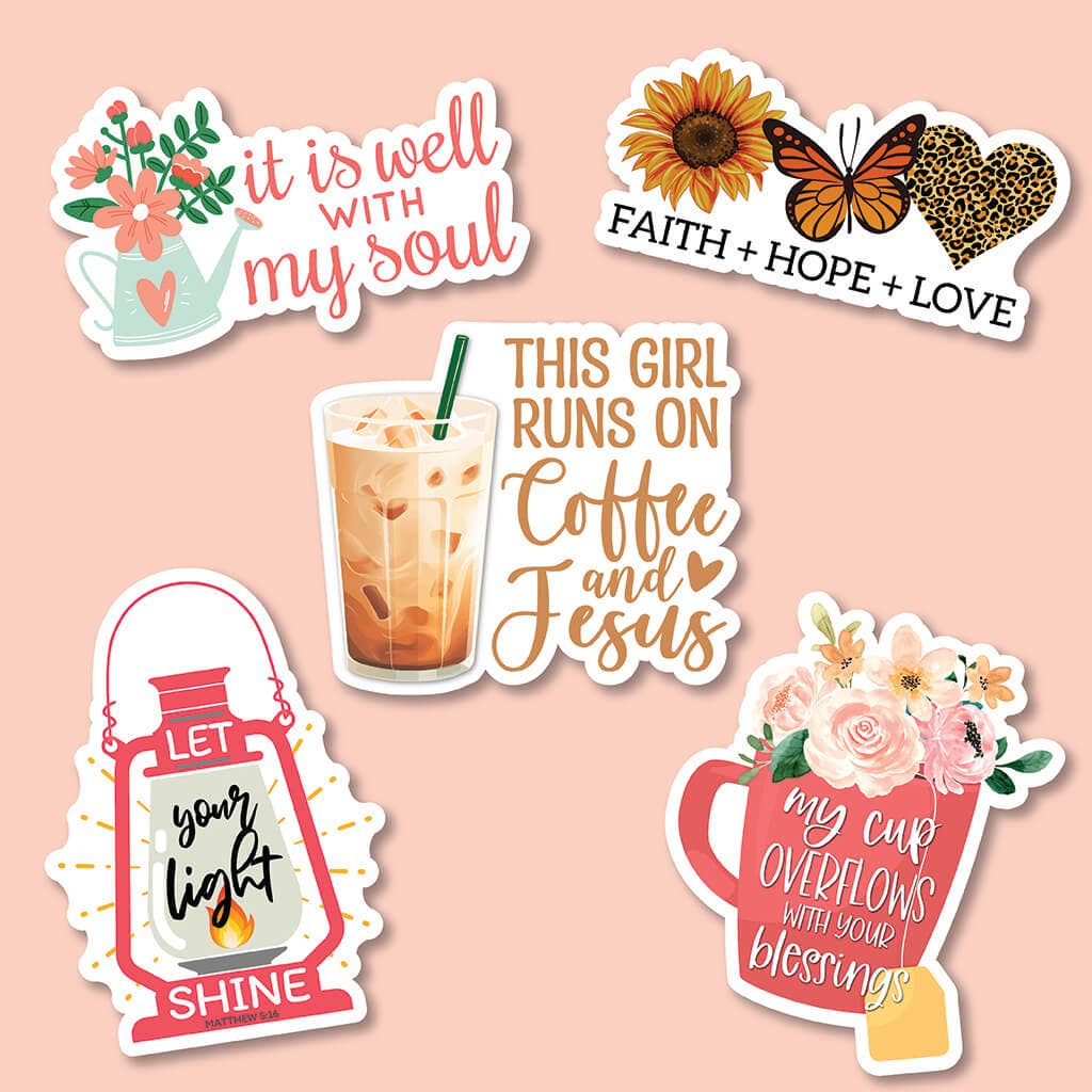 My Cup Overflows Sticker Pack - Adult & Kids T-Shirts, Sweatshirts & Hoodies apparel design preview 1