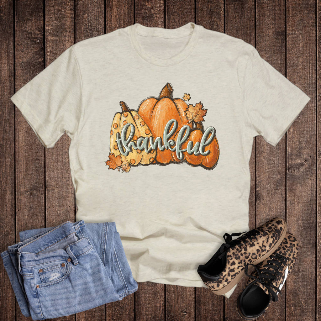 Thankful Pumpkins Orange Graphic - Adult & Kids T-Shirts, Sweatshirts & Hoodies apparel design preview 1