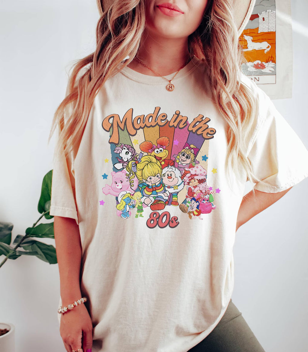 Cartoon Friends Nostalgia Made in the 80s - Adult & Kids T-Shirts, Sweatshirts & Hoodies apparel design preview 1