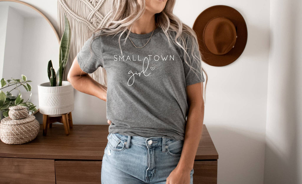 Small Town Girl Grey Western Everyday Graphic - Adult & Kids T-Shirts, Sweatshirts & Hoodies apparel design preview 1