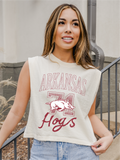 Arkansas Razorbacks Club Mascot Off White Muscle Tank - Adult & Kids T-Shirts, Sweatshirts & Hoodies apparel design preview 1