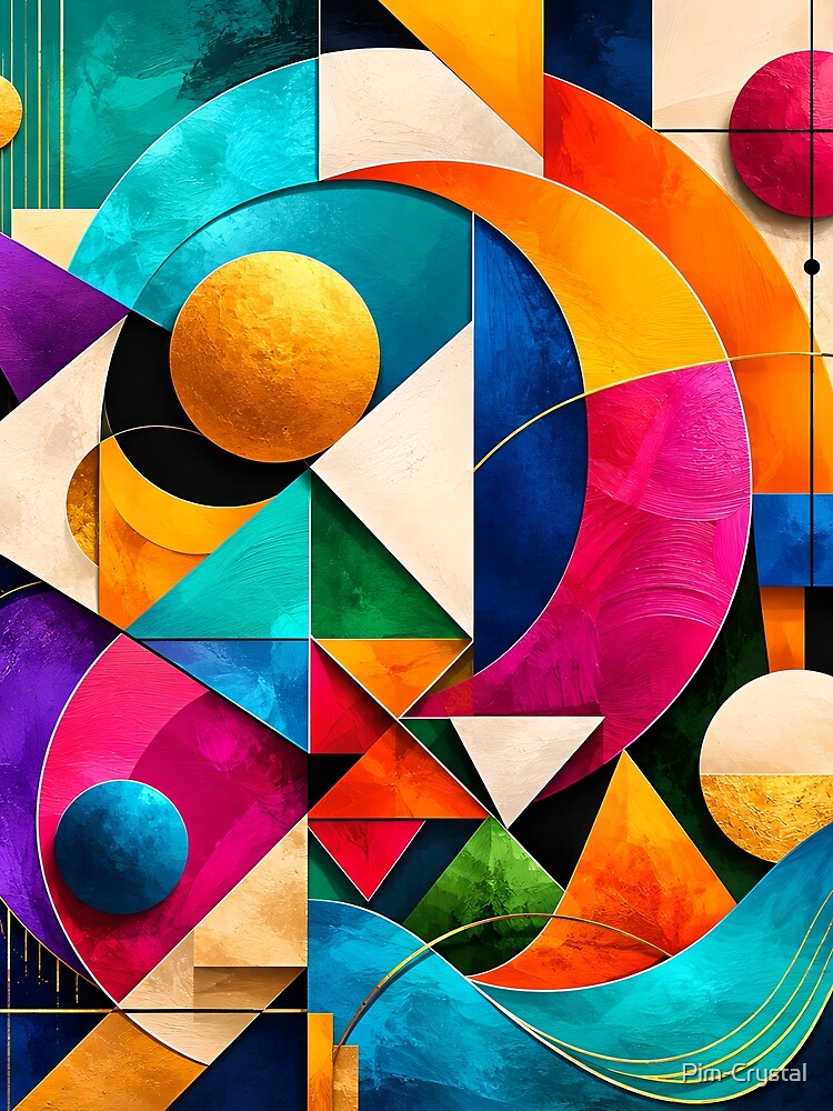 Colorful Modern Art by Pim-Crystal - Adult & Kids T-Shirts, Sweatshirts & Hoodies apparel design preview 2