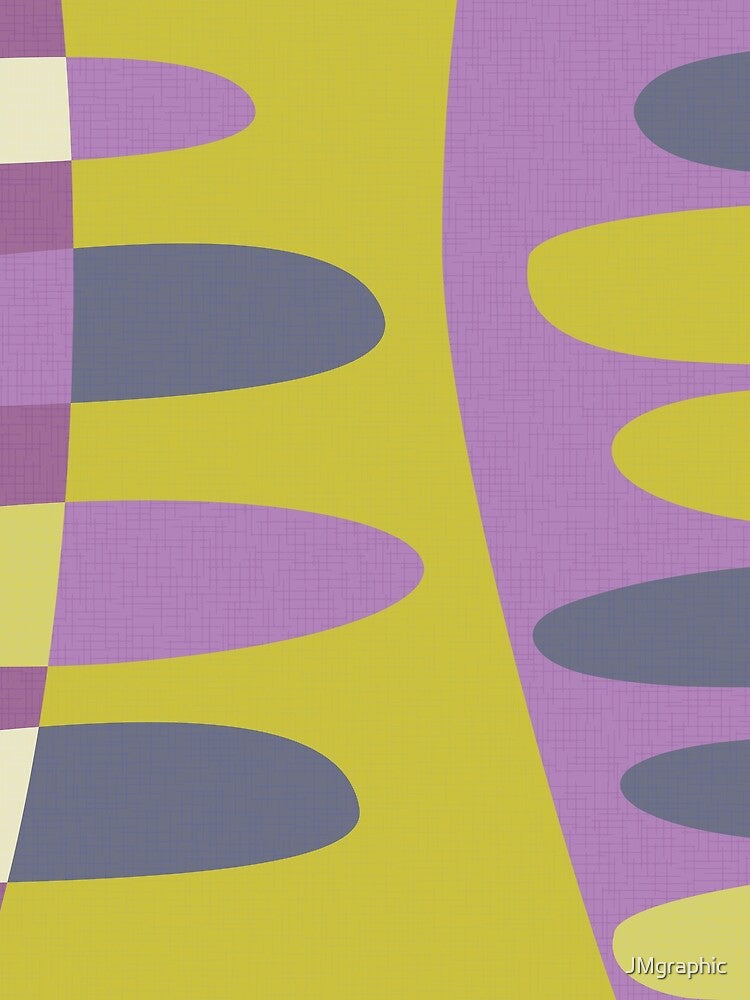 MCM abstract shapes lime green and purple by - Adult & Kids T-Shirts, Sweatshirts & Hoodies apparel design preview 2