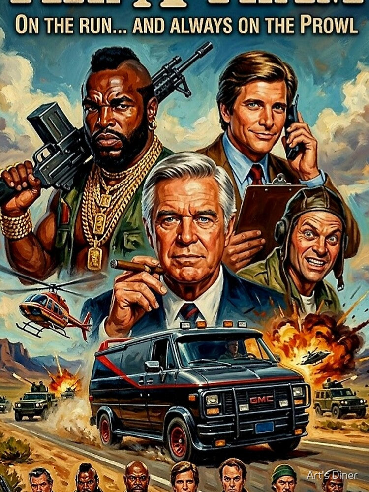 On the Prowl: An A-Team Tribute by Art's Diner - Adult & Kids T-Shirts, Sweatshirts & Hoodies apparel design preview 2
