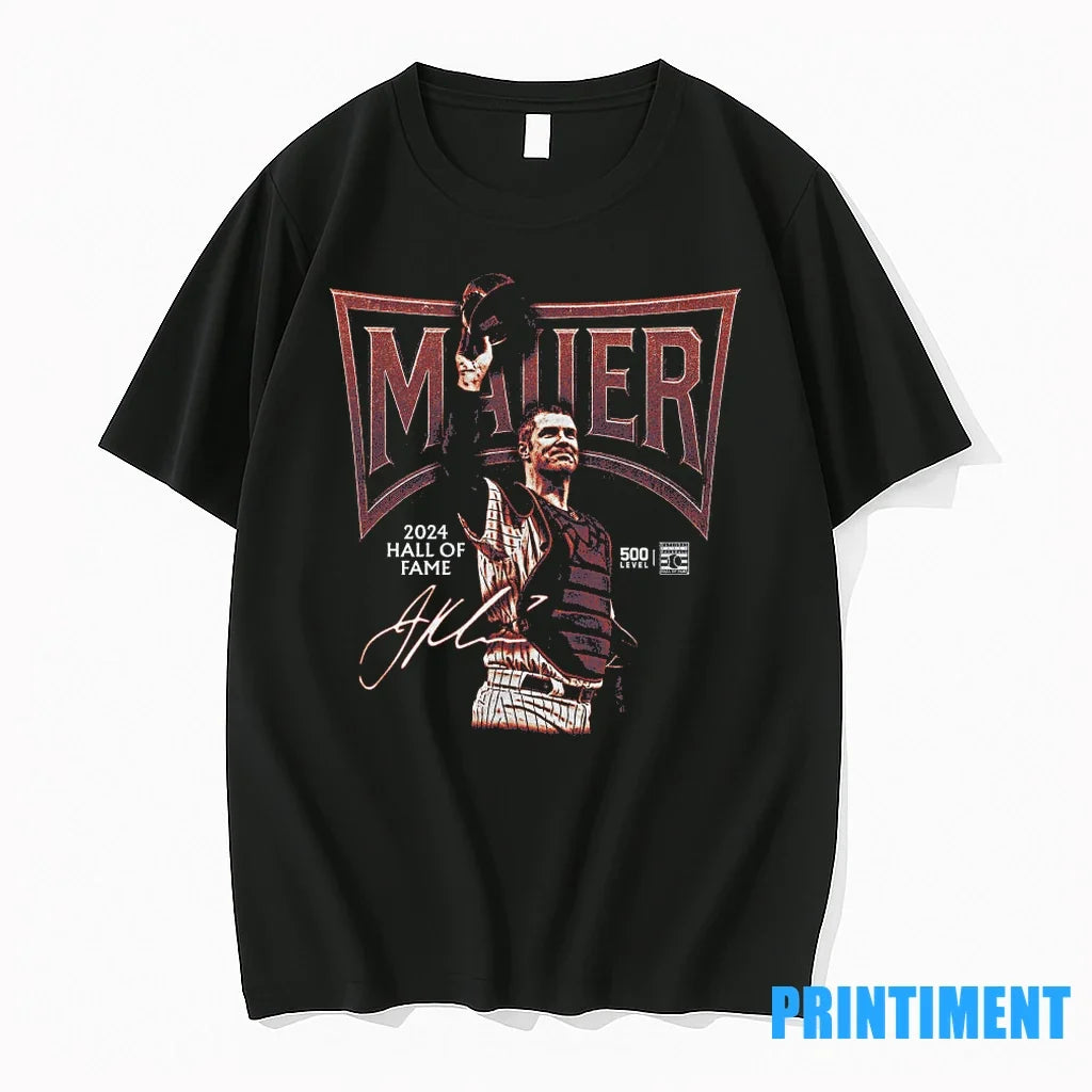 Joe Mauer Minnesota Baseball Hall Of Fame 05 Sweater - Adult & Kids T-Shirts, Sweatshirts & Hoodies apparel design preview 1