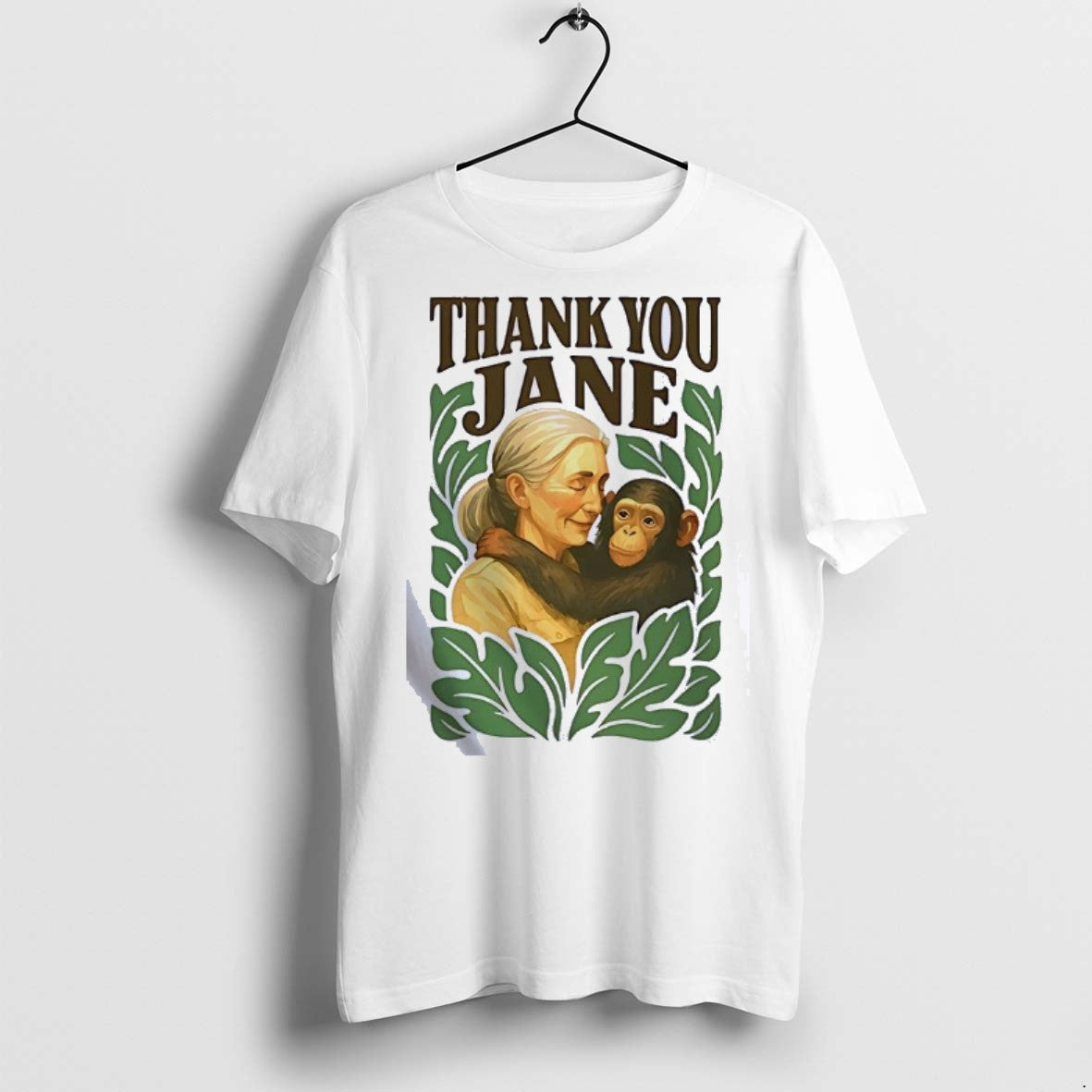 Kcybyyzo Rip Jane Goodall Thank You - Adult & Kids T-Shirts, Sweatshirts & Hoodies apparel design preview 1